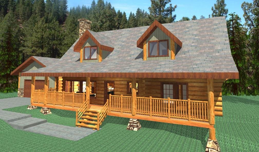 new frontier 2174 sq ft log home kit | log cabin kit - mountain ridge